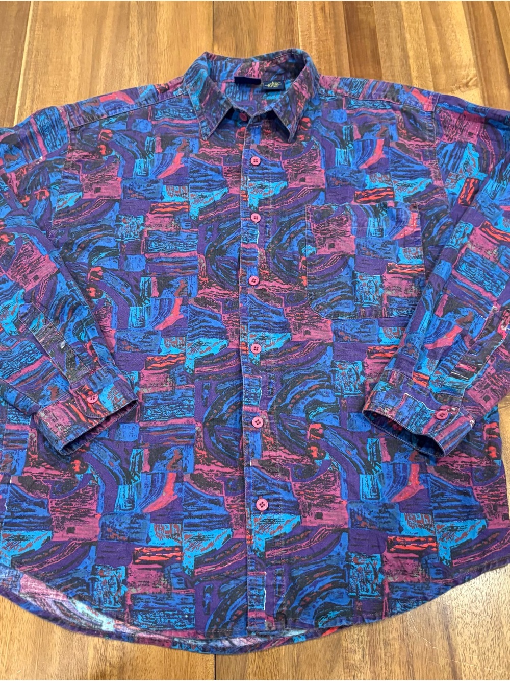 Vintage 90s Apparatus Abstract Print Button Up Shirt Women’s Large